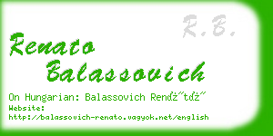 renato balassovich business card